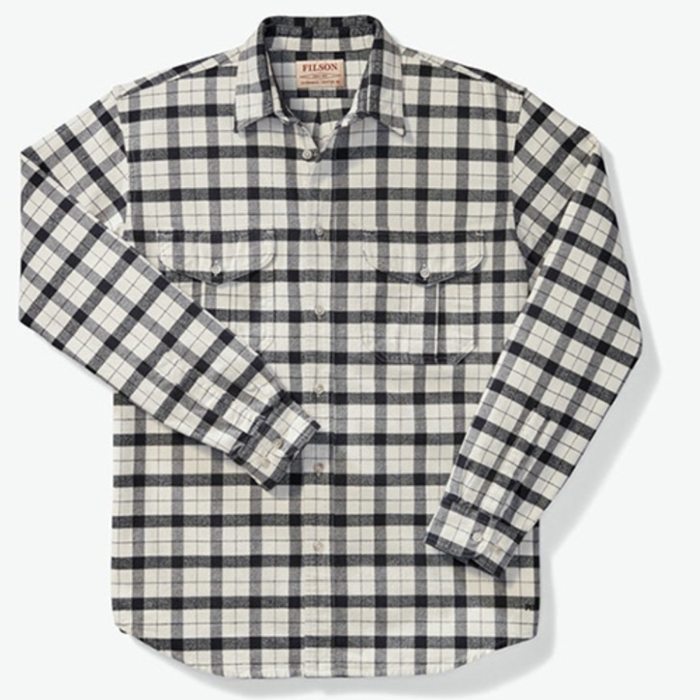FILSON - ALASKAN GUIDE SHIRT WHITE/BLACK MEDIUM